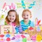 30Pcs Prefilled Easter Eggs with Animal Mochi Squishy Stress Relief , Colorful Easter Fidget Toys Great for Adult Easter Basket Stuffers Egg Fillers Party Favors (Multicolor-30)